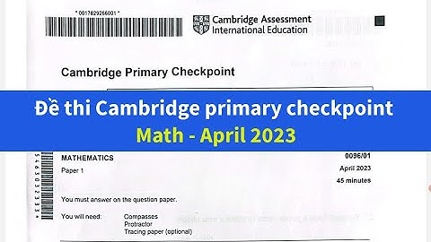 Đề thi Cambridge primary checkpoint - Math - April 2023 - paper 1 - Simple English