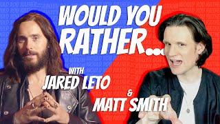 'I Want Kanye To Give My Oscar Speech!' Morbius Stars Jared Leto & Matt Smith Play Would You Rather!