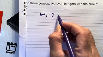 Find three consecutive Even integers with the sum of 84 step by step in Hindi | Maths for beginners