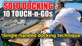 Solo Docking a 32 foot Sailboat ⛵ ⚓  Singlehanded docking Technique  Captain's Vlog 32