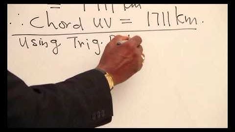 SHORTEST DISTANCE BETWEEN ANY TWO POINTS ON THE PARALLEL OF LATITUDE PART 11