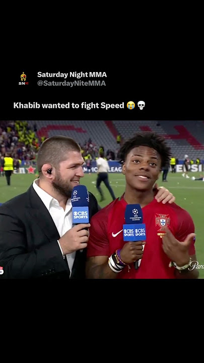 Khabib wanted to fight Speed 😭. #ufc #mma #ishowspeed #khabibnurmagomedov #championsleague