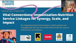 Vital Connections: Immunisation-Nutrition Service Linkages for Synergy, Scale and Impact