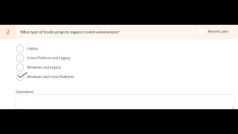 UiPath Test Automation Engineer Professional Practice Test    Question2