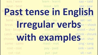 English Grammar Lesson Irregular Verbs In The Past Tense Youtube