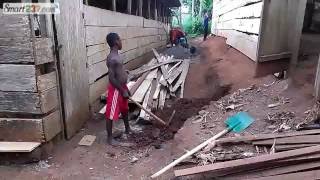 Young Hard Working African