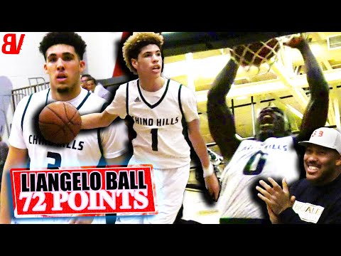 LiAngelo Ball 72 POINTS, LaMelo DEEP DEEP 3s & LOBS! Ball's TAKE OVER After Close Start vs Rancho