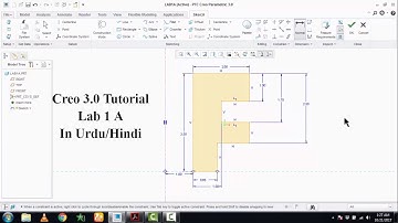 Creo 3.0 Tutorial in Urdu/Hindi [Lab 1 A]