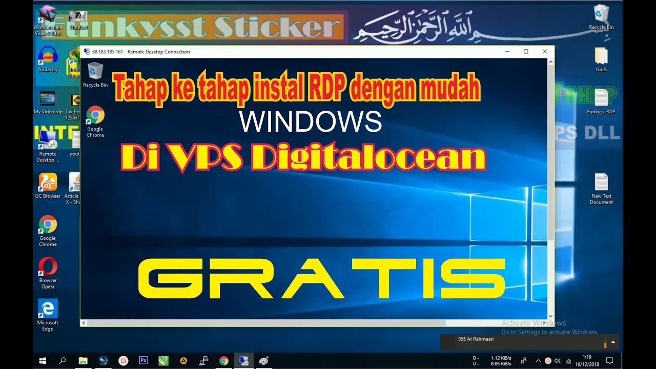 Tahap Ke Tahap Install RDP Windows 2016 di VPS Digitalocean - YouTube