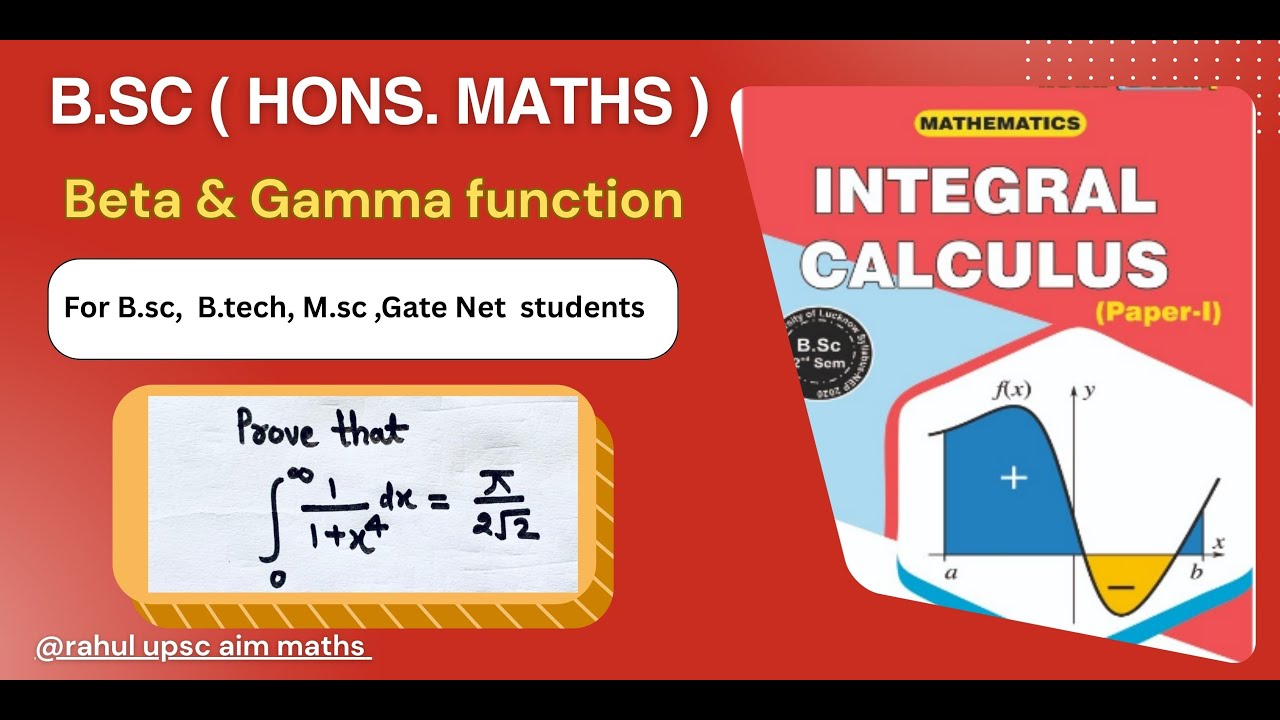 Engineering mathematics Beta & gamma  function II Most Important Question II All properties proved