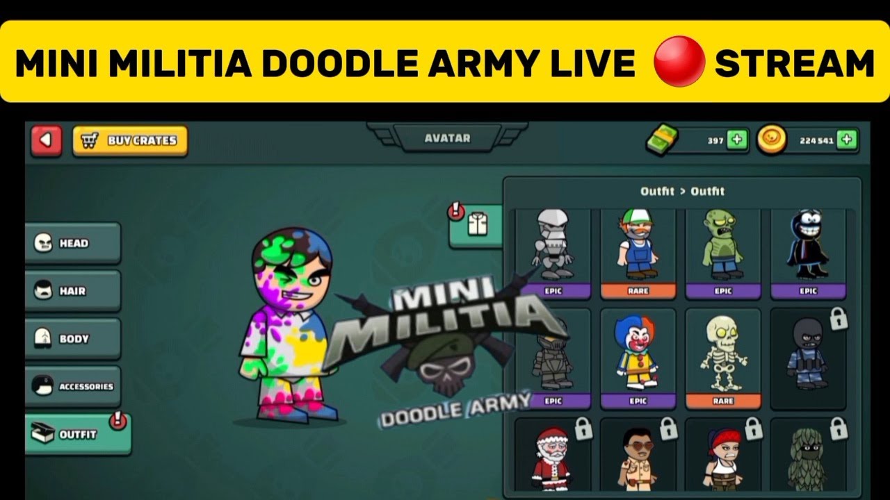 MINI MILITIA Live Stream | Mini Militia Live🔥 #5 |  KingStar Da2 