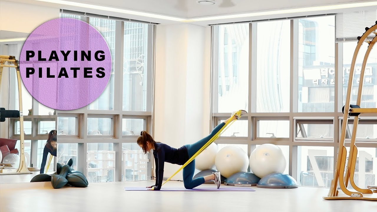 [Playing Pilates]세라밴드 팔과 힙운동 15 min★TheraBand Arms&Hip Workout