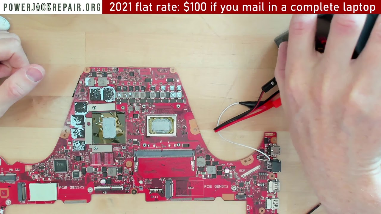 ASUS GA502D ROG shortage on the motherboard repaired using cheapest FLIR ONE thermal camera