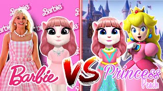 My Talking Angela 2 || Barbie vS Princess Peach || Cosplay
