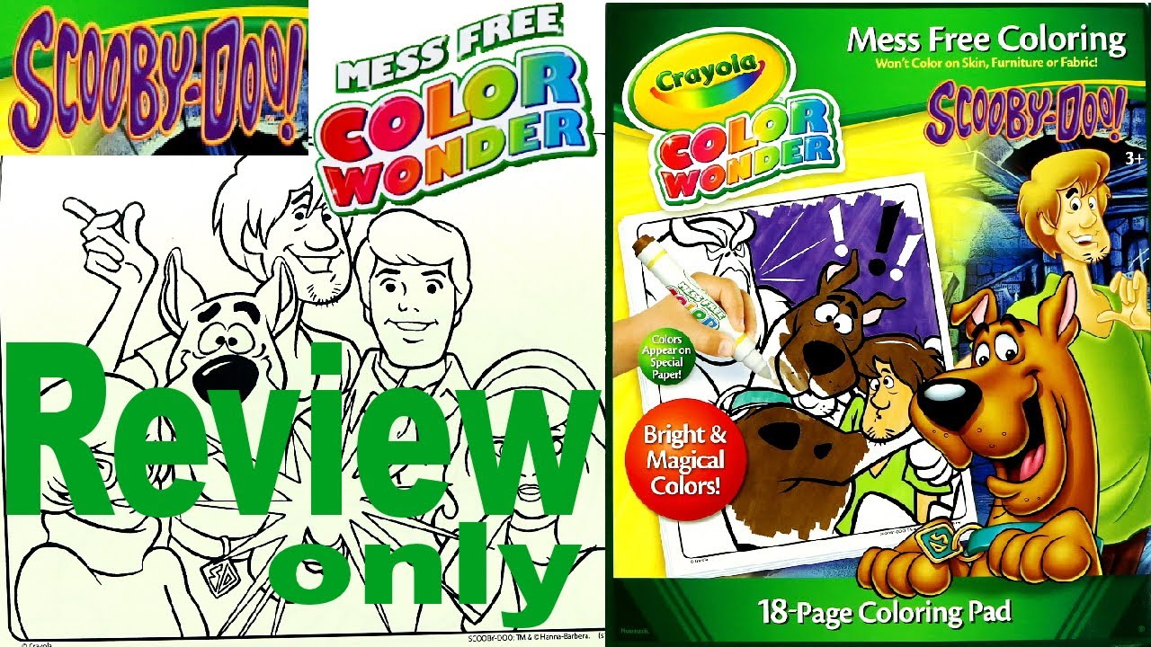 Full Coloring Book Review - Scooby Doo - Crayola Color Wonder For Kids