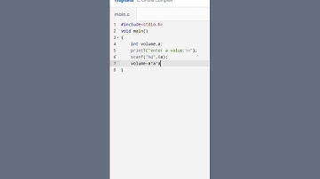 "Find the Volume of a Cube| C Programming Tutorial" #coding #learnc #programminglanguage