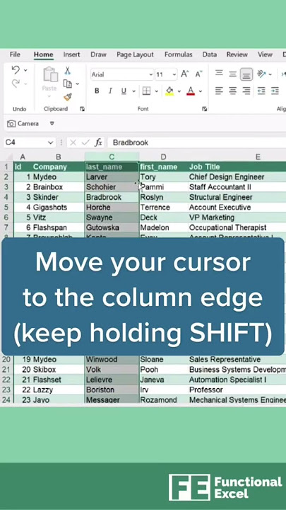 How to easily move columns in excel #excel #exceltips