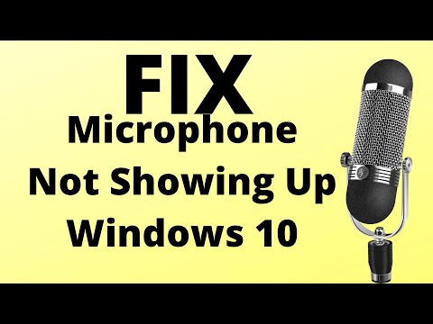 Microphone Not Showing Up Windows 10 Fix