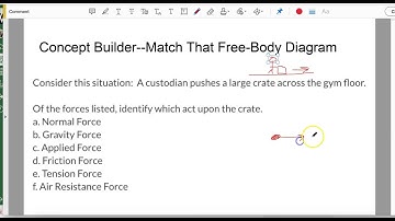 Concept Builder Match That Free-Body Diagram