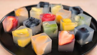 Coconut Water Fruit Cubes (Agar Jelly) วุ้นนำ้มะพร้าวผลไม้สด - Hot Thai Kitchen! screenshot 2