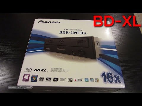 Pioneer BDR-209EBK - BDR-209M BDXL (BD-XL) Blu-ray burner unboxing and tests