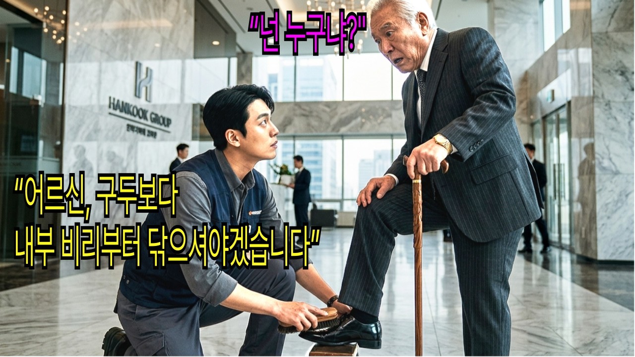 구두 닦던 경제 천재가 회장님의 구두를 닦다가  “어르신, 구두보다 내부 비리부터 닦으셔야겠습니다”라고 말하자