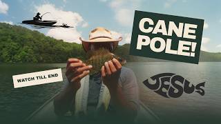 cane pole fishing for walleye Bamboo Vintage with Bobber, Hook, Line and Sinker serious fisherman attitude at home and just have some fun Bamboo Cane Fishing Pole w/