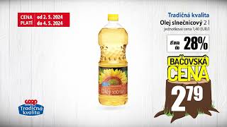 Slnečnicový olej Tradičná kvalita v akcii | COOP Jednota | 2024