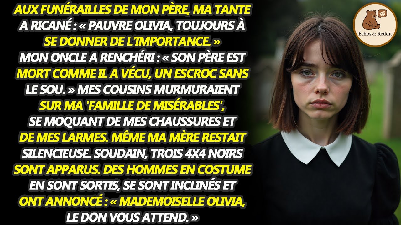 Lors des funérailles de mon père, ils nous ont traités de pauvres. Puis une flotte de luxe est...