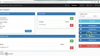 Registering a new patient in EHR