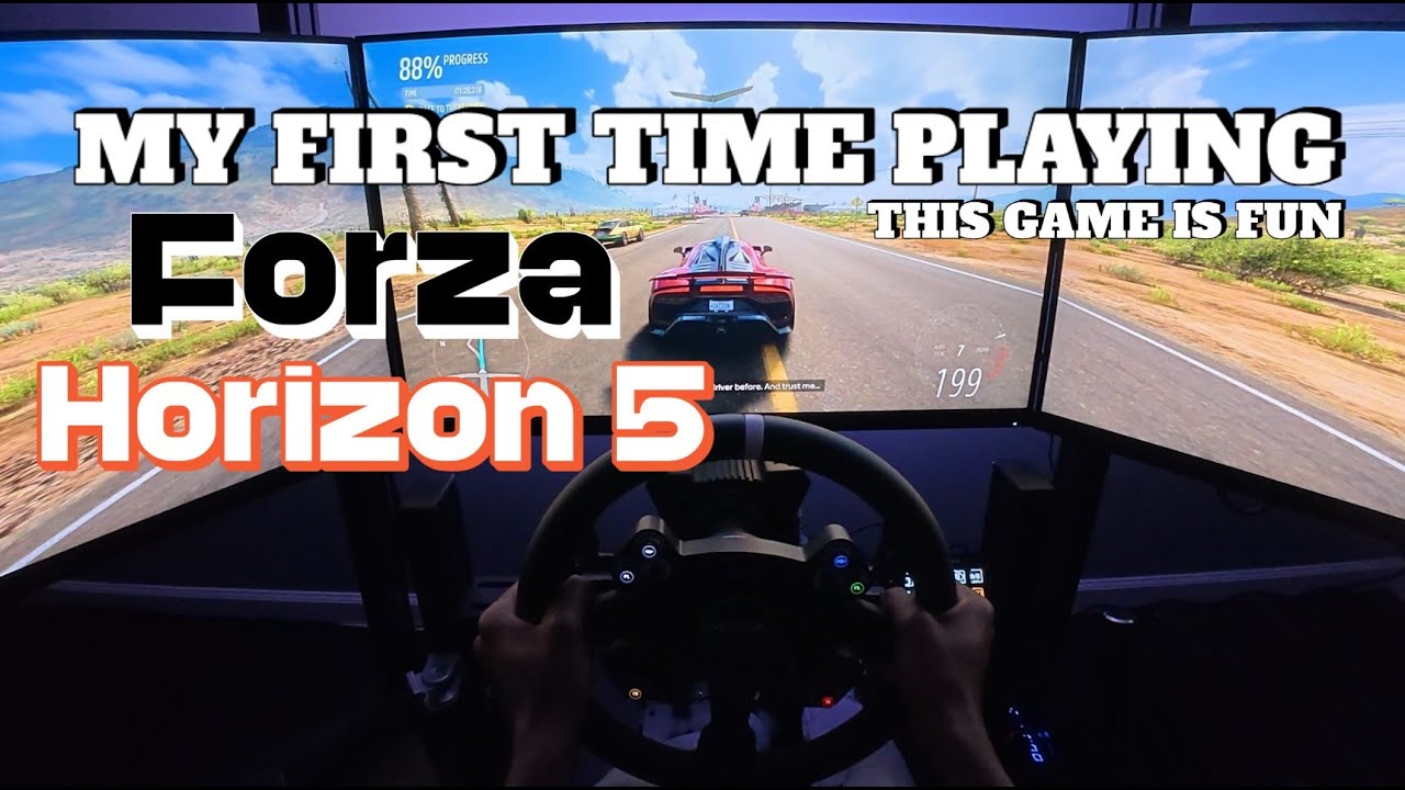 My First Time Playing Forza Horzon 5 - Racing Sim Rig - Moza R9 - YouTube