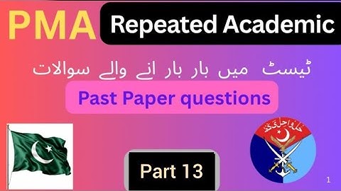 PMA 157 LC Initial Test Preparation//Most Repeated Academic Mcqs #🇵🇰🇵🇰🇵🇰
