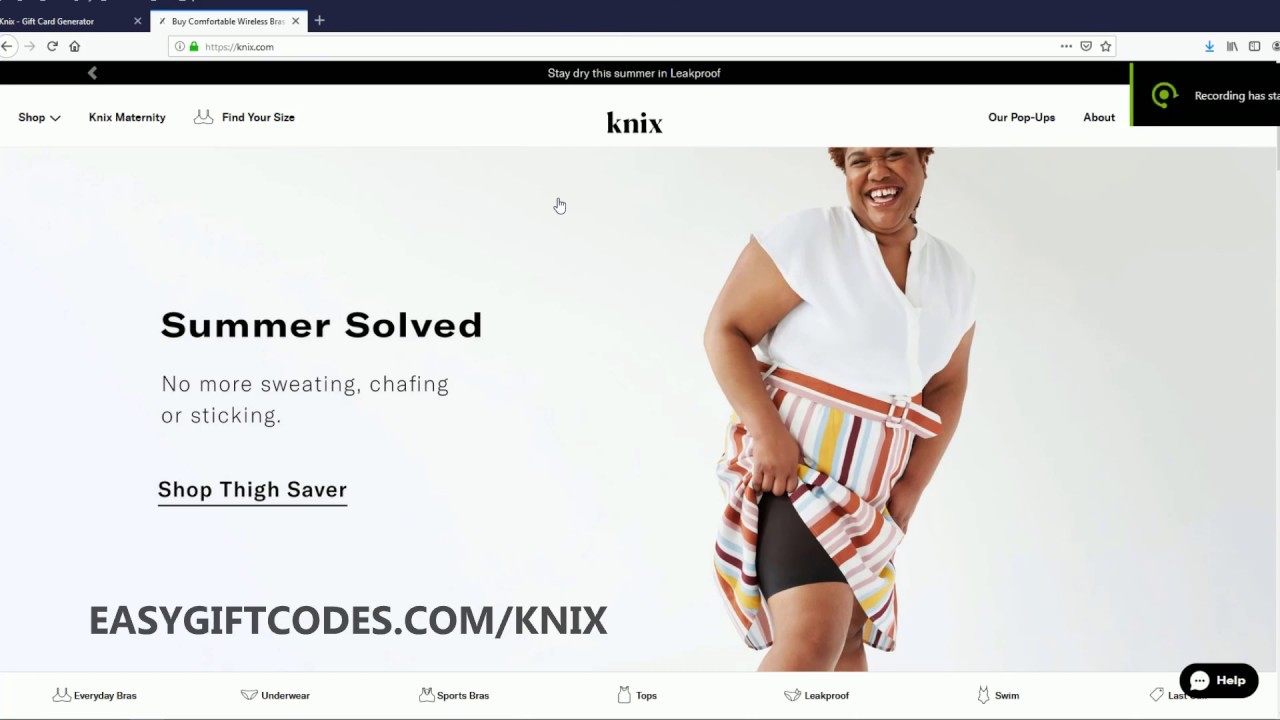 Discount code  KNIX Bra & Underwear 