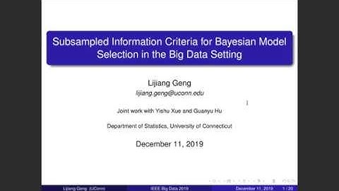IEEE Big Data 2019 Presentation