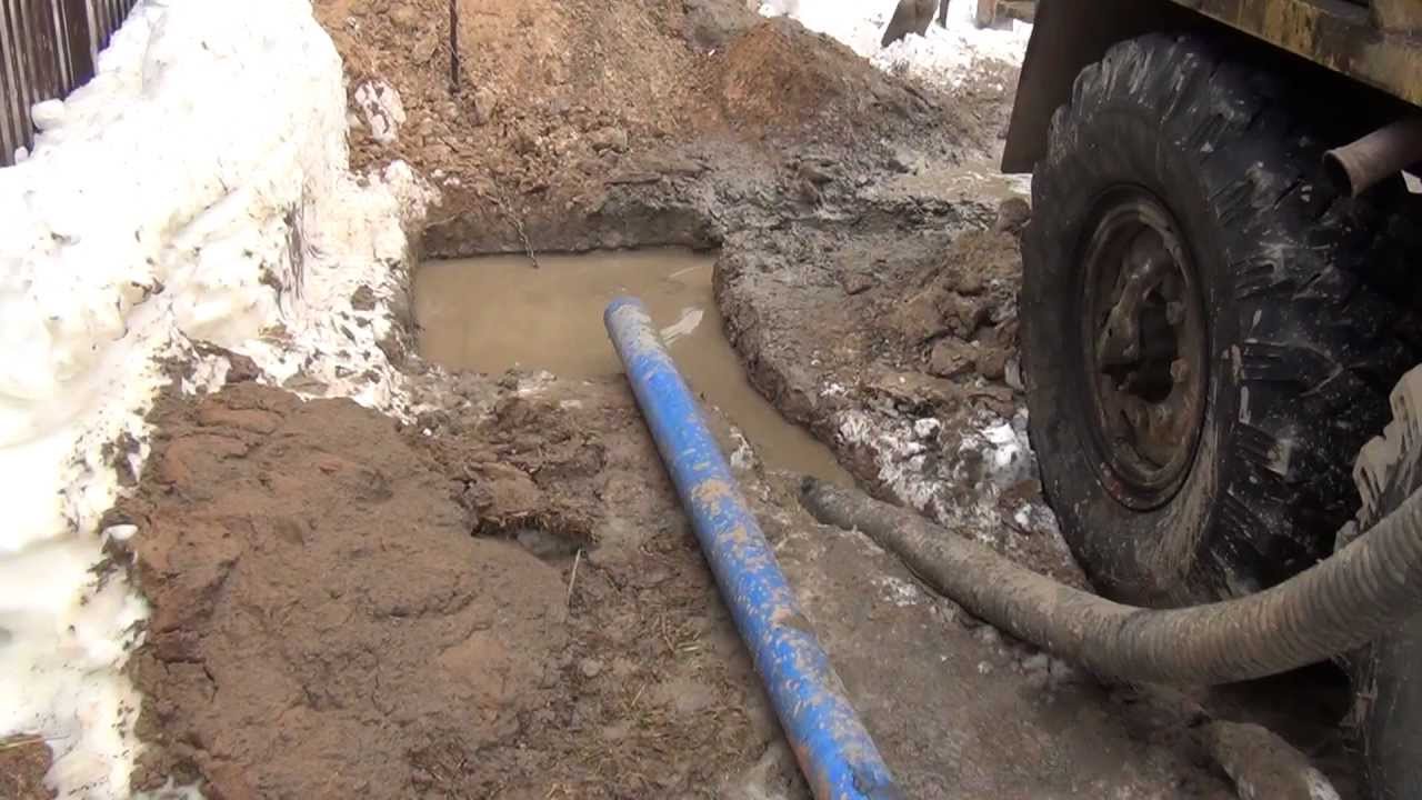 Бурение скважины, работа грязевого насоса - ПромБурКом - YouTube