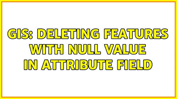 GIS: Deleting features with Null value in attribute field