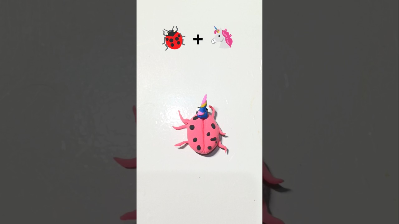 Bug and unicorn clay mixing 