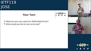 IETF 119: Javascript Object Signing and Encryption (JOSE) 2024-03-18 05:30