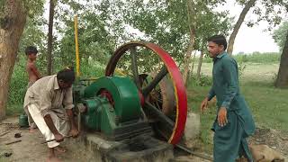 21 HP Michils Beautiful Desi Engine Working With Chakki Atta Ruston Hornsby Living punjab pakistan
