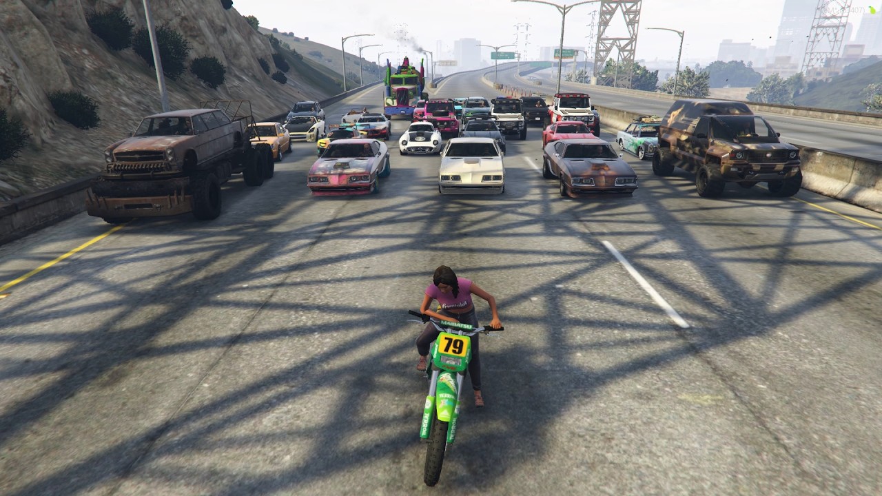 Bláznívá Jízda po Dálnici | GTA 5 | Dálnice | Los Santos | Motorka Sanchez