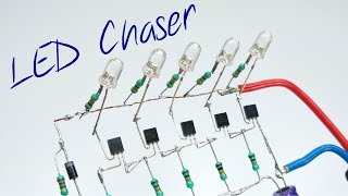 Amazing BC547 and 555 IC led chaser | Electronics |