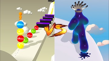 Stack Rider 🔴🟢🔮 VS Blob Runner 3d  🌟 : All Levels Gameplay Walkthrough Android, iOS NEW UPDATE