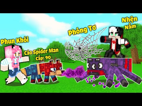 MỀU THỬ THÁCH THU PHỤC THÚ CƯNG CÁO SPIDER NAM TRONG MINECRAFT*REDHOOD KHIÊU CHIẾN HỘI QUÁN NHỆN NẤM