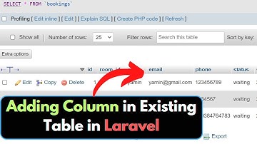 Add Column in a Existing table in Laravel | Laravel Hotel Management System Project Tutorial