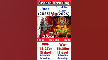 Good Bad Ugly Vs Jaat Box Office Collection | Good Bad Ugly 1st day collection #shorts