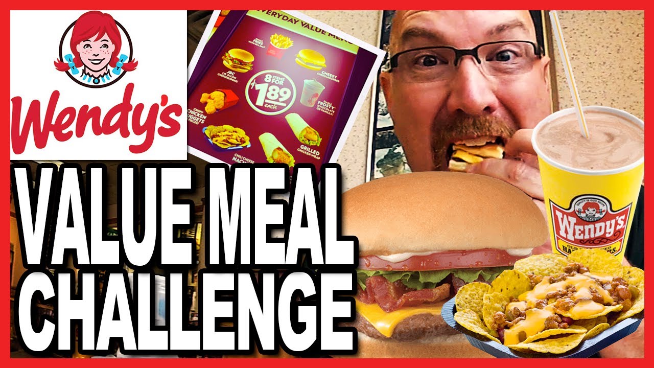 Wendy's ♥ Value Meal Challenge 3200 CALORIES in one sitting! OMG