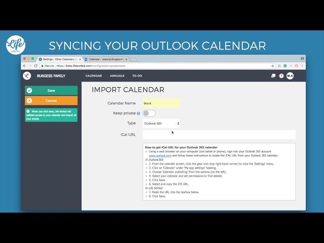 Syncing your Outlook Calendar