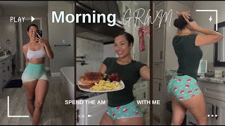 MORNING ROUTINE & GYM BOOTY SHORTS TRY ON HAUL | PCHEEBUM