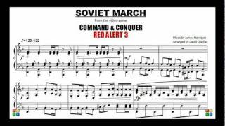 Red Alert 3 - Soviet March - sheet music (piano solo duet)