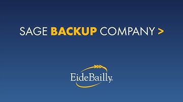 How to Make a Test Backup Company in Sage 100